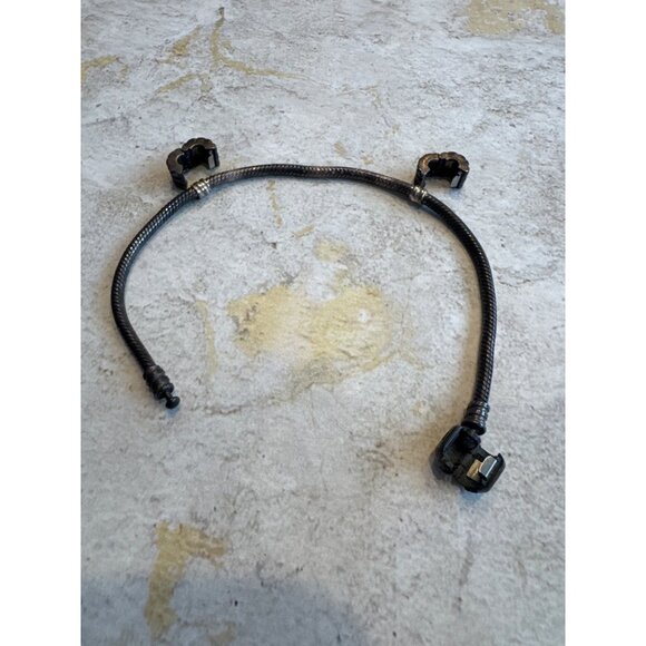 Pandora 925 Sterling Silver Snake Starter Bracelet with 2 Charm Clips Patina - Picture 5 of 5